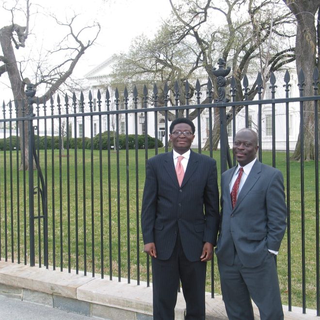 Kofi and Benjamin near the White House